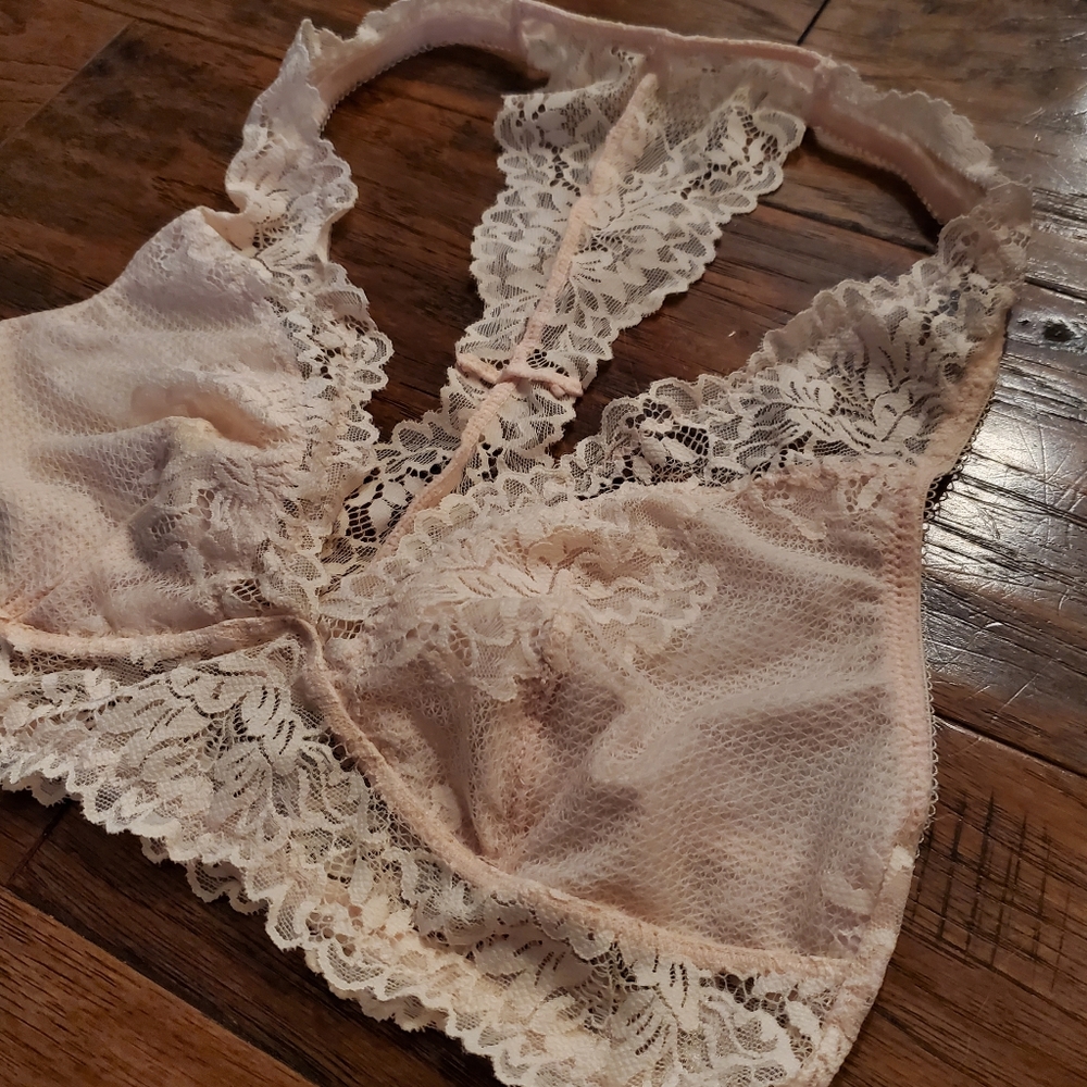 Pink Lacy Brallette - Picture 3 of 5